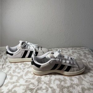 Adidas Classic White and Black Trainers